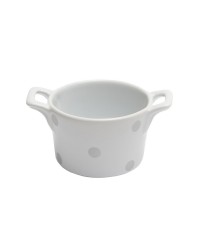 Рамекин с ручками White with silver dots 8,5 см